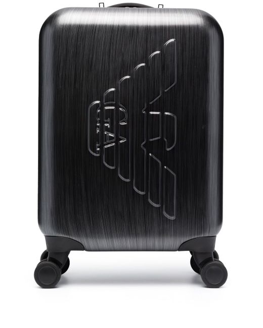 Emporio Armani logo-embossed hard-shell suitcase