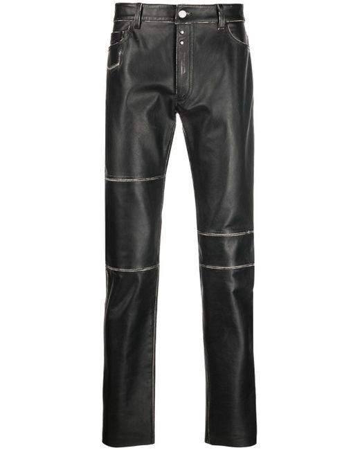 Mm6 Maison Margiela panelled leather trousers
