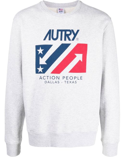 Autry logo-print crew neck sweatshirt