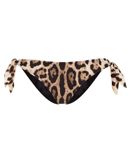 Dolce & Gabbana leopard-print bikini bottoms