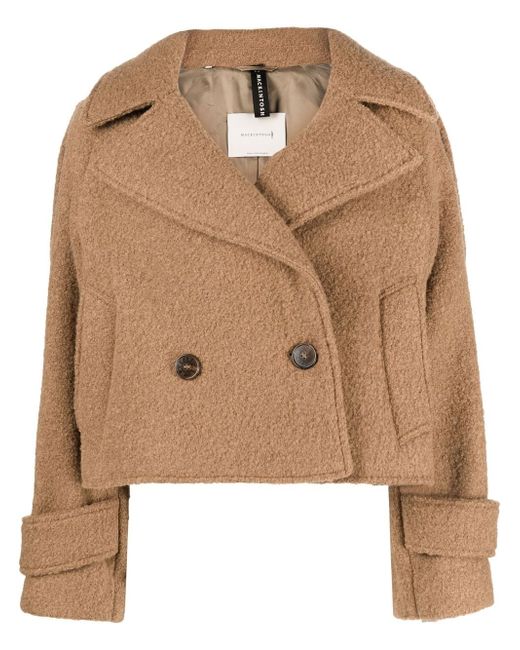 Mackintosh KIRSTEE Beige Wool Cropped Pea Coat