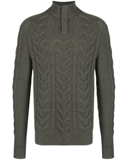 N.Peal buttoned chunky knit jumper