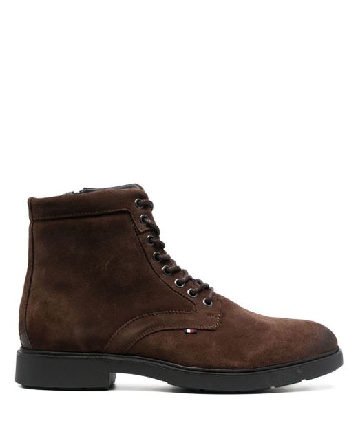 Tommy Hilfiger Elevated lace-up suede boots