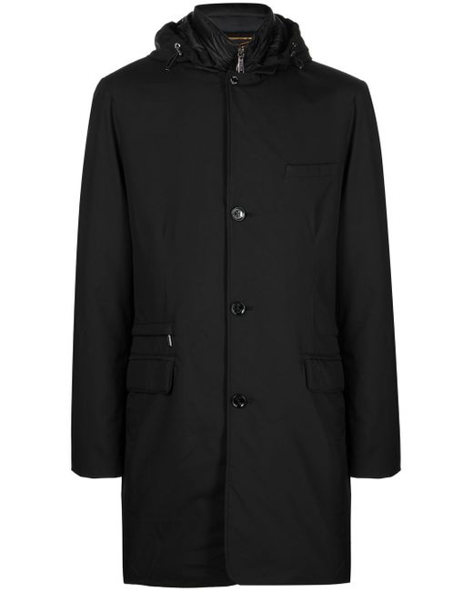 Moorer button-up hooded coat