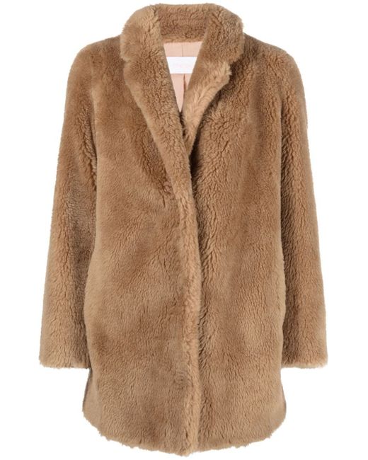 Yves Salomon Meteo fitted faux-fur button coat