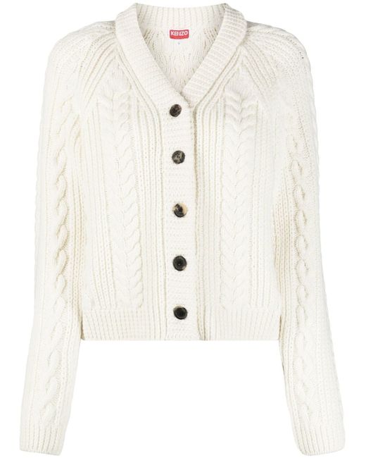 Kenzo cable-knit v-neck cardigan