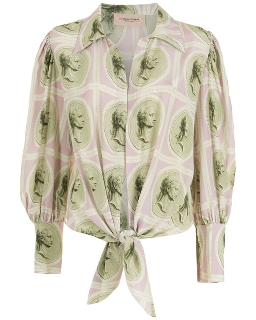 Adriana Degreas printed silk blouse