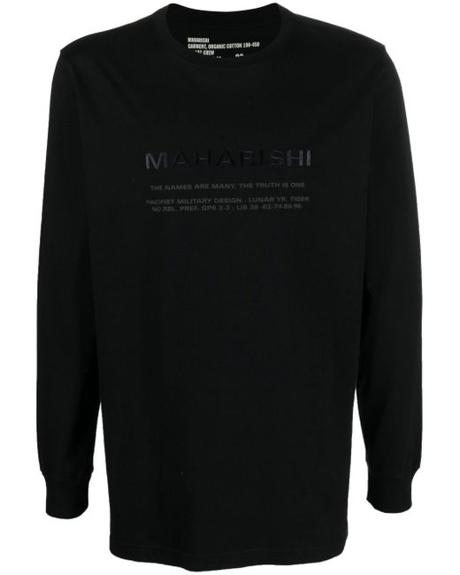 Maharishi logo-print long-sleeve T-shirt