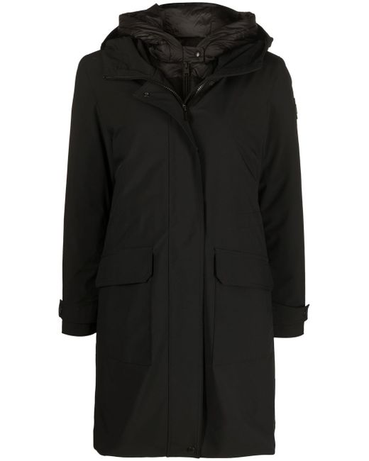 Woolrich mid-length hooded coat