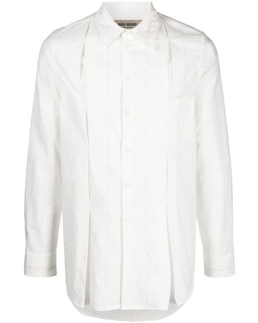 Uma Wang button-up pleated shirt