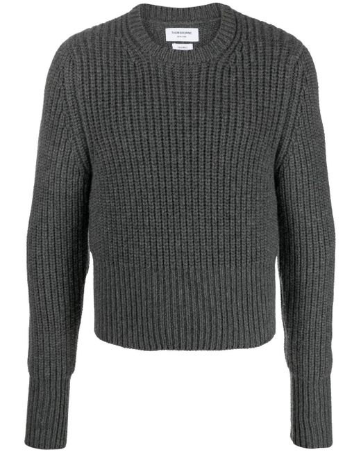 Thom Browne waffle-knit cashmere swater