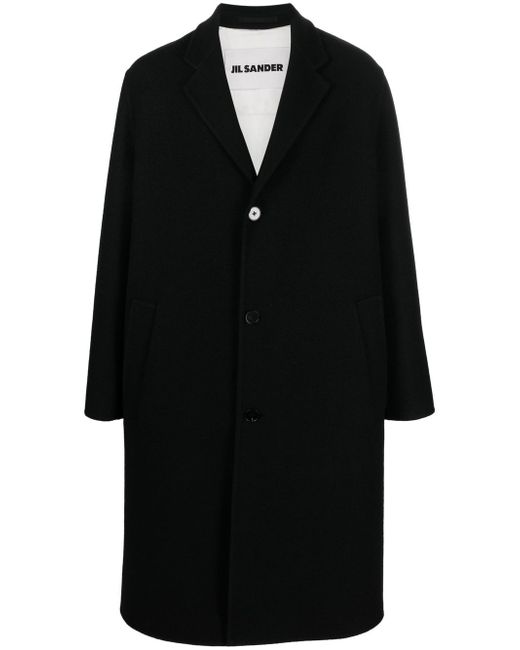 Jil Sander single-breasted mid-length coat