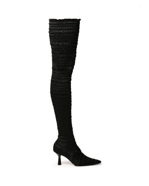 Amy Crookes Victorine XX shirred thigh-high boots