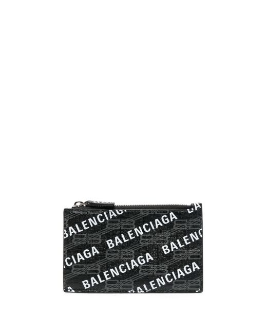 Balenciaga logo-print card holder