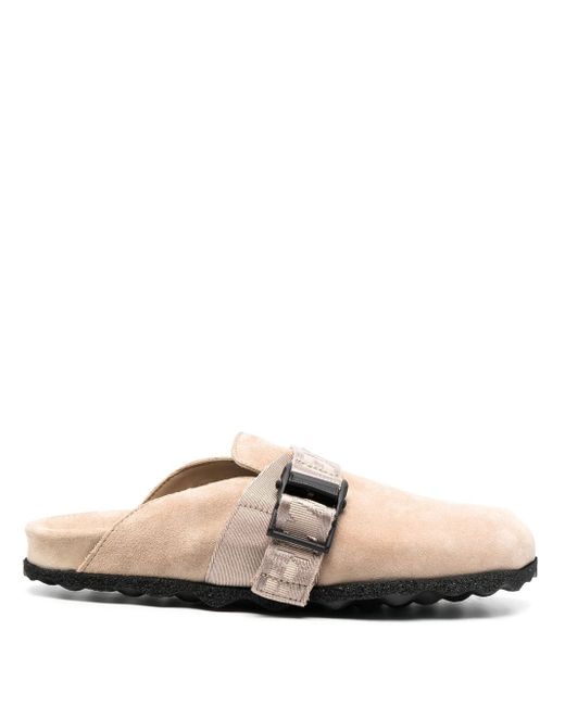 Off-White buckled round-toe mules