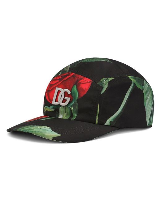 Dolce & Gabbana rose-print baseball cap