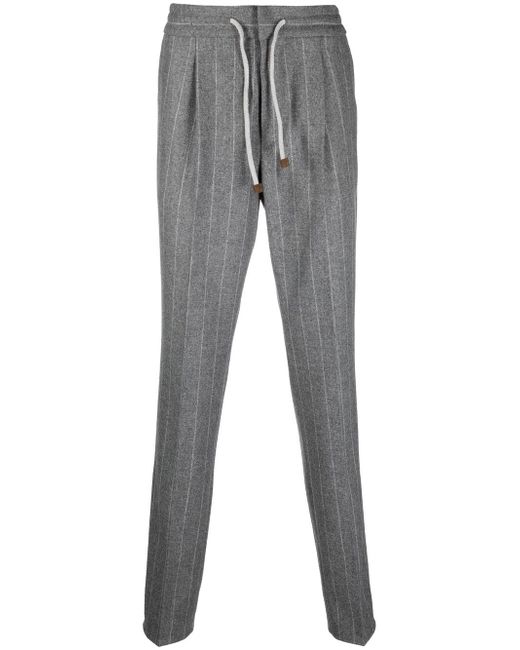 Brunello Cucinelli stripe-pattern straight trousers