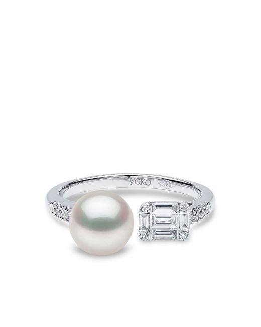 Yoko London 18kt white gold Starlight pearl and diamond ring