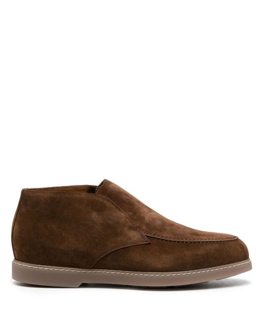 Doucal's slip-on suede monk shoes