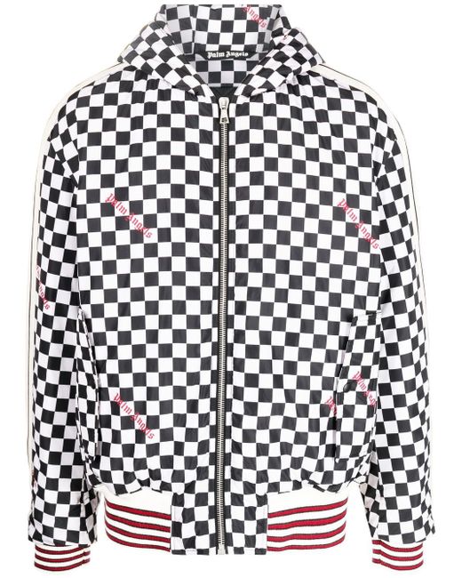 Palm Angels zip-up hooded jacket