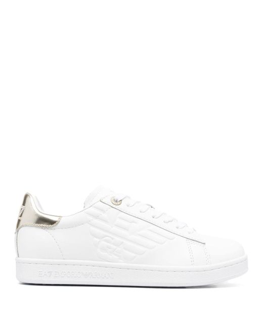 Ea7 low-top lace-up trainers