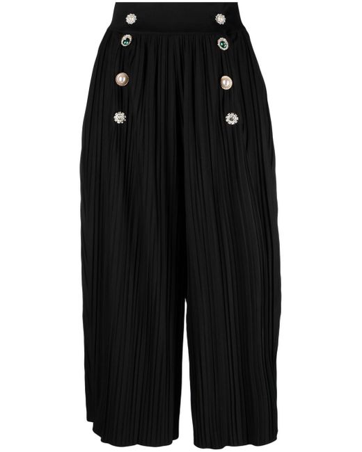 Viktor & Rolf pleated double-breasted culottes