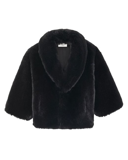 Saint Laurent shawl-lapel faux-fur jacket