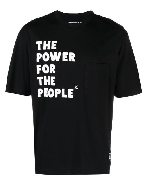 The Power for the People logo-print organic-cotton T-shirt