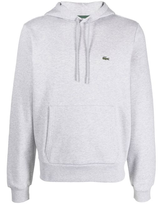 Lacoste logo-patch fleece hoodie