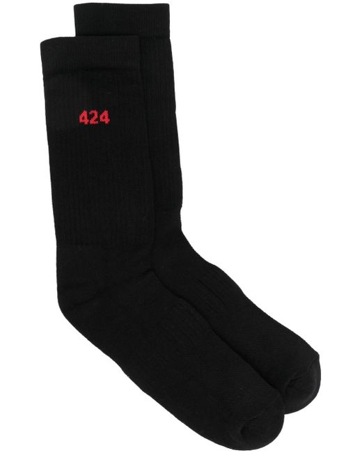 424 intarsia-logo socks