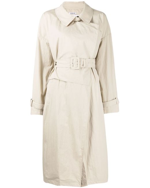 pushBUTTON belted trench coat