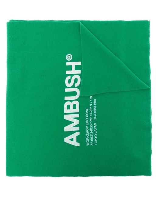 Ambush WKSP logo-print large scarf