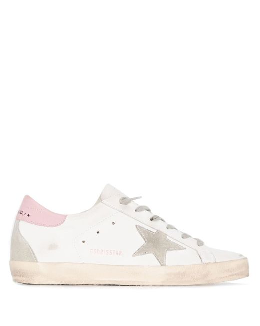 Golden Goose Superstar distressed lace-up trainers