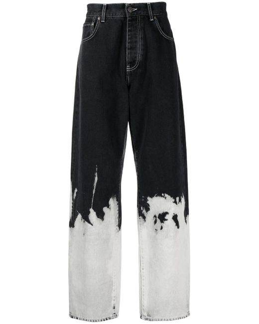 Msgm painted-detail straight leg jeans