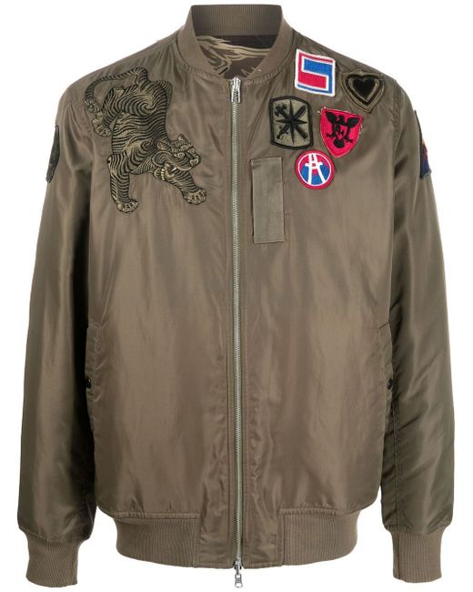 Maharishi patch-detail reversible bomber jacket