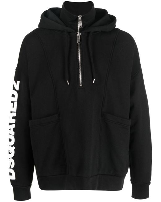 Dsquared2 logo-print zip-up hoodie
