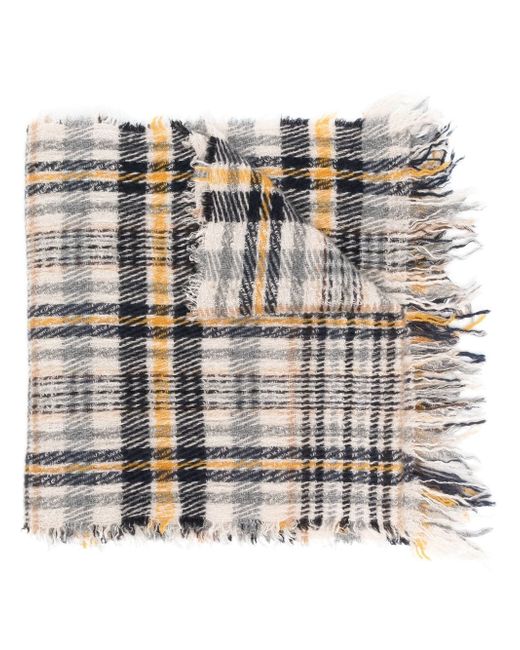 Faliero Sarti checked knitted scarf