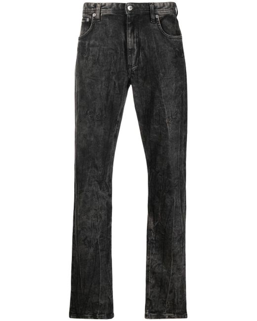 Roberto Cavalli washed-effect straight-leg jeans