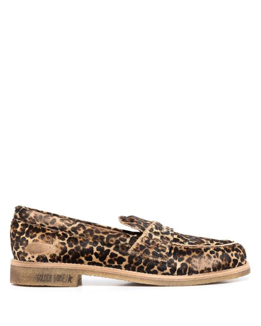 Golden Goose Jerry leopard-print penny loafers