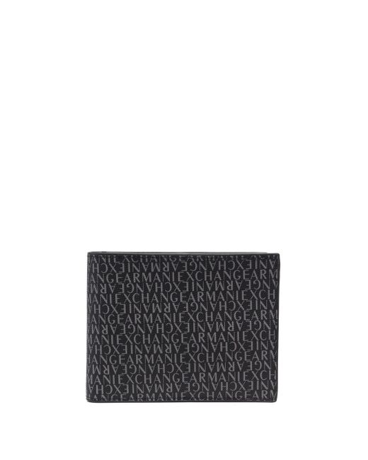 Armani Exchange logo-print leather wallet