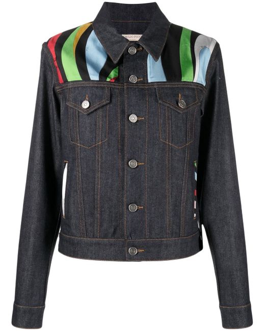 Pucci contrast-panel denim jacket