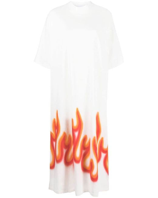 Palm Angels logo-print T-shirt dress