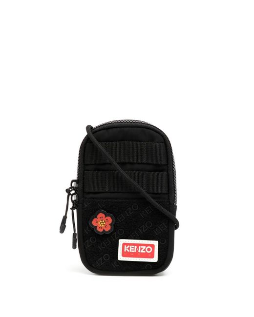 Kenzo logo-patch messenger bag