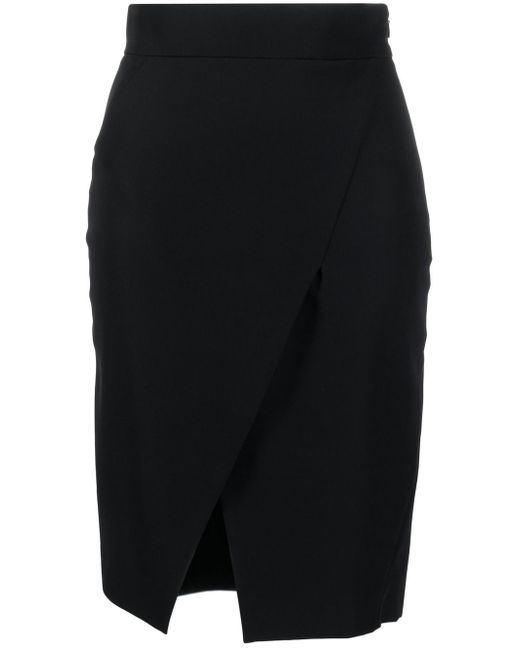 Genny wrapped high-waist pencil skirt