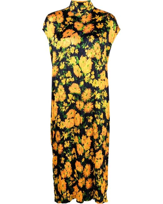 Balenciaga floral-print sleeveless dress