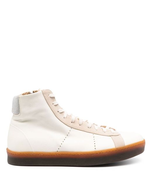 Eleventy panelled high-top sneakers