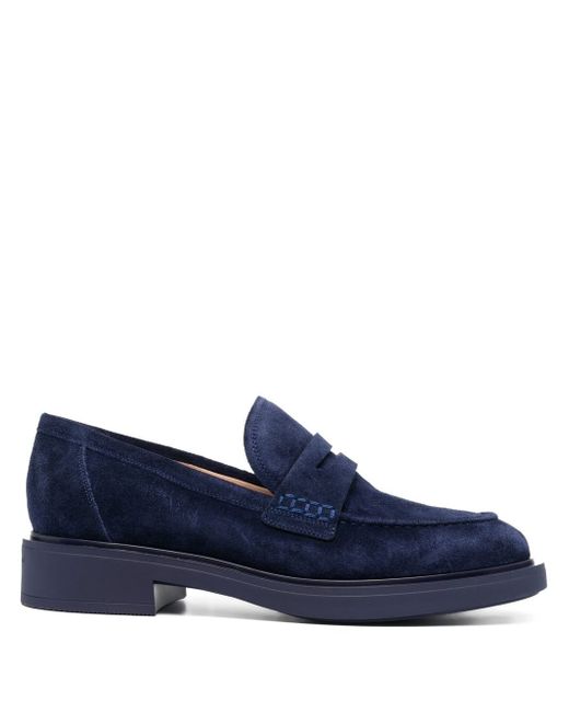 Gianvito Rossi round-toe suede loafers