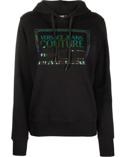 Versace Jeans Couture logo-print cotton hoodie