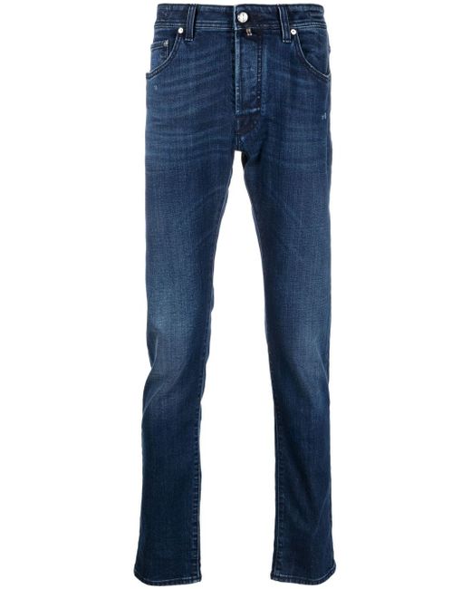 Jacob Cohёn logo-patch slim-cut jeans