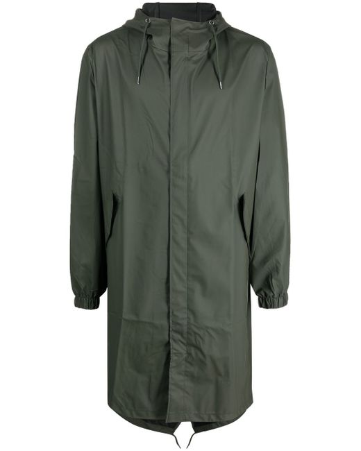Rains drawstring hooded raincoat